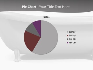 A Bathtub On A Gray And White Background PowerPoint Template