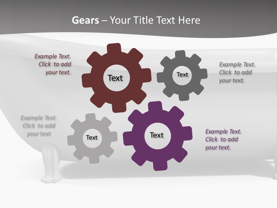 A Bathtub On A Gray And White Background PowerPoint Template