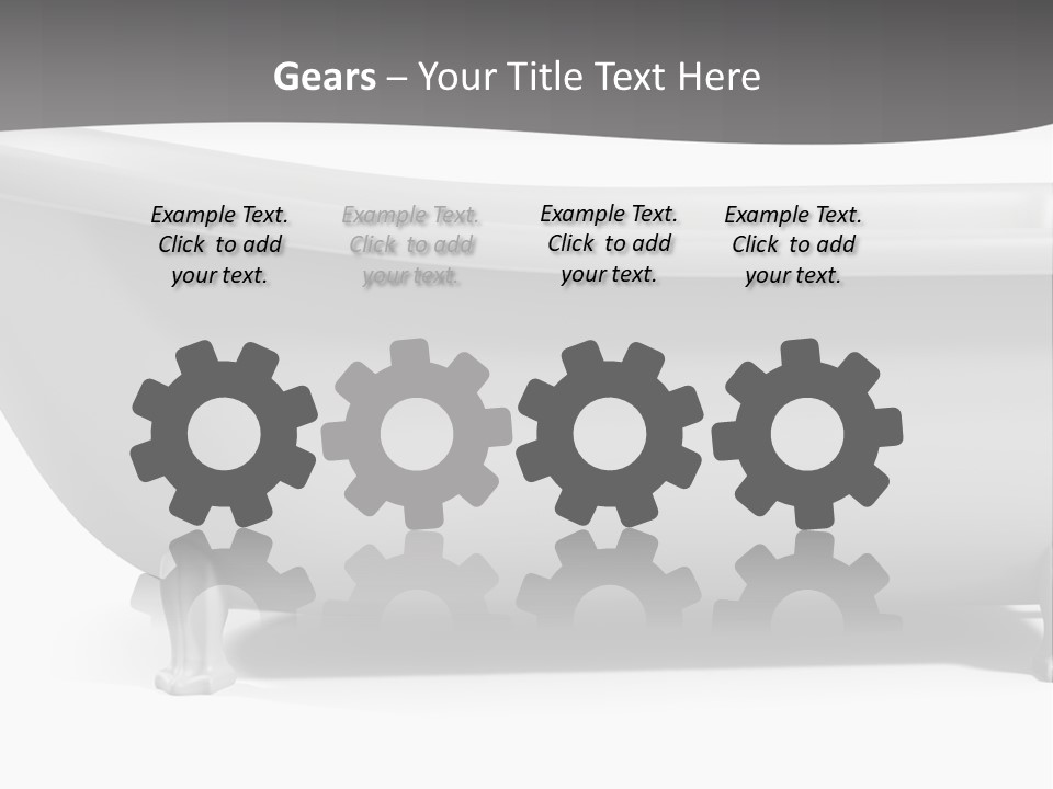 A Bathtub On A Gray And White Background PowerPoint Template