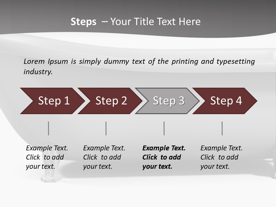 A Bathtub On A Gray And White Background PowerPoint Template