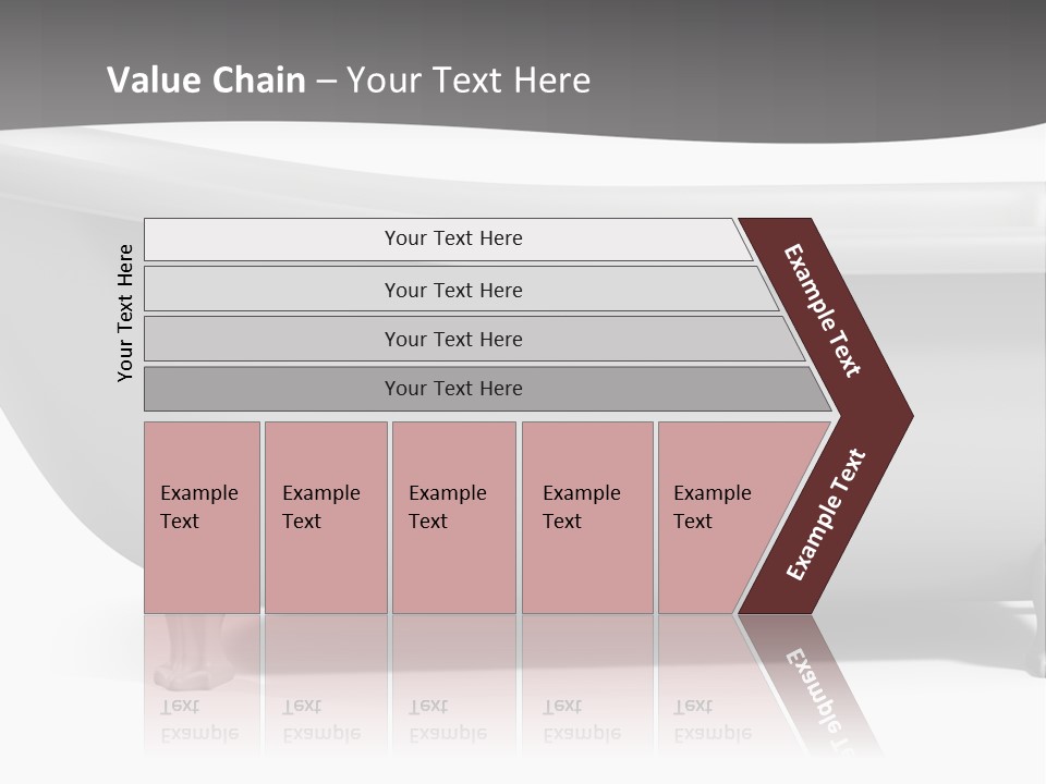 A Bathtub On A Gray And White Background PowerPoint Template