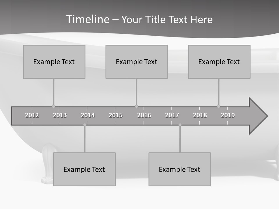 A Bathtub On A Gray And White Background PowerPoint Template