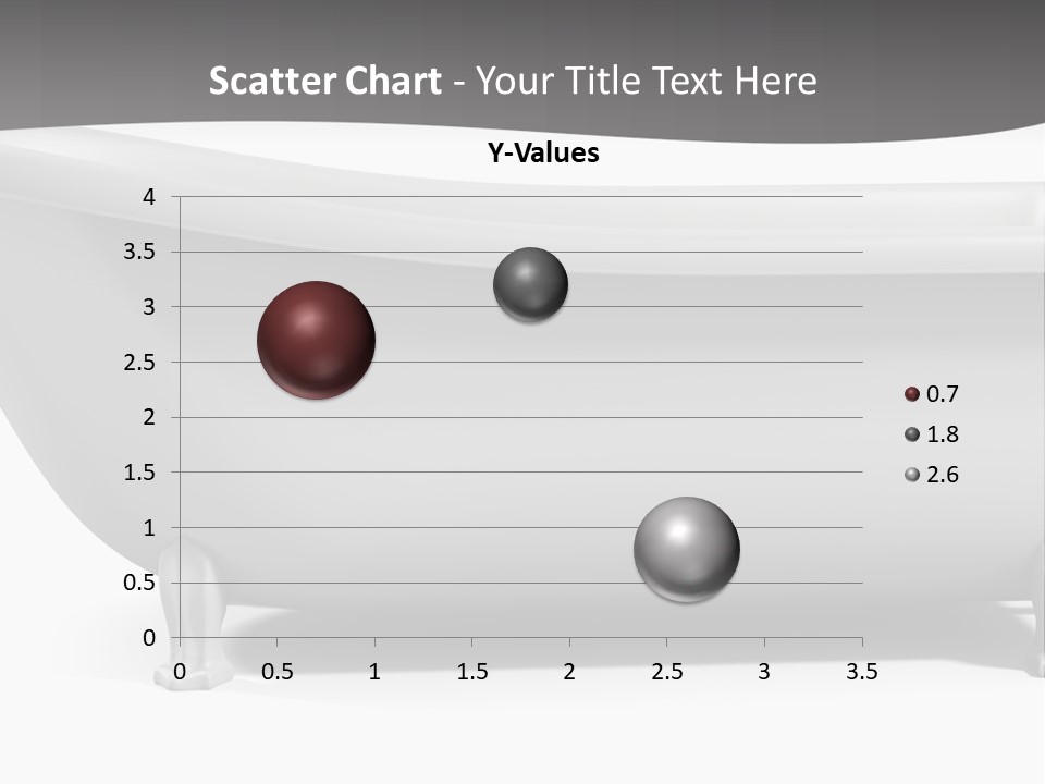 A Bathtub On A Gray And White Background PowerPoint Template
