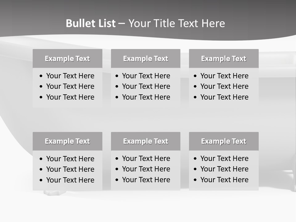 A Bathtub On A Gray And White Background PowerPoint Template