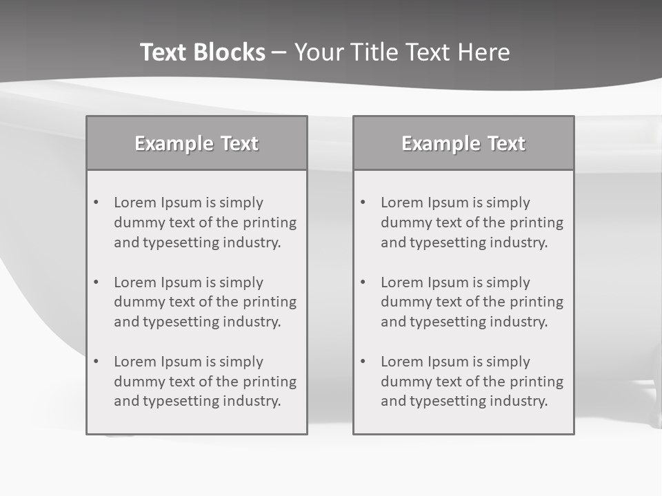 A Bathtub On A Gray And White Background PowerPoint Template