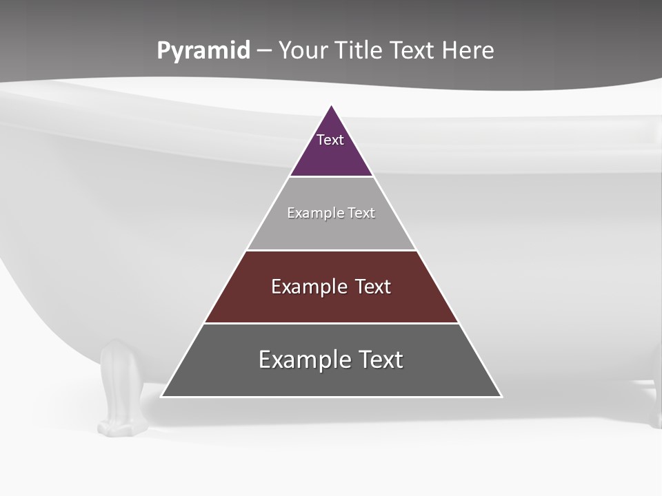 A Bathtub On A Gray And White Background PowerPoint Template