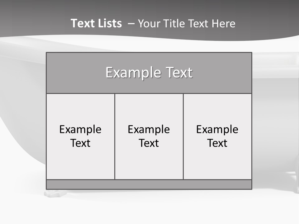 A Bathtub On A Gray And White Background PowerPoint Template