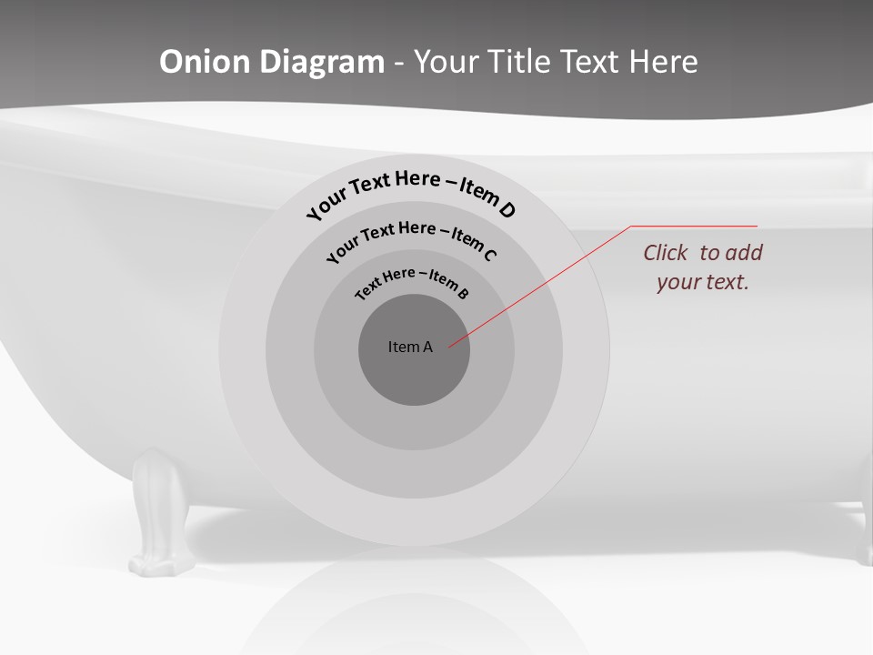 A Bathtub On A Gray And White Background PowerPoint Template