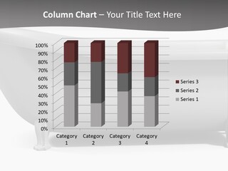 A Bathtub On A Gray And White Background PowerPoint Template