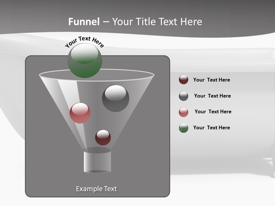 A Bathtub On A Gray And White Background PowerPoint Template