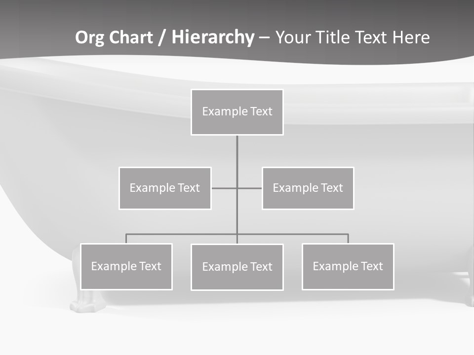 A Bathtub On A Gray And White Background PowerPoint Template