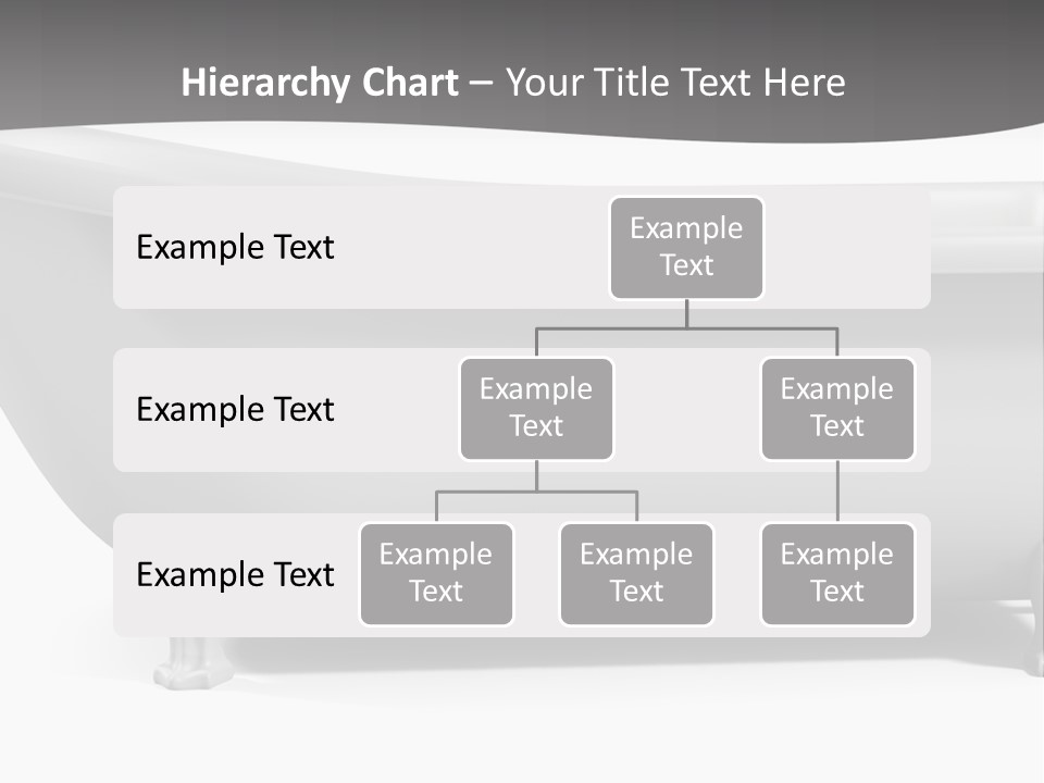 A Bathtub On A Gray And White Background PowerPoint Template