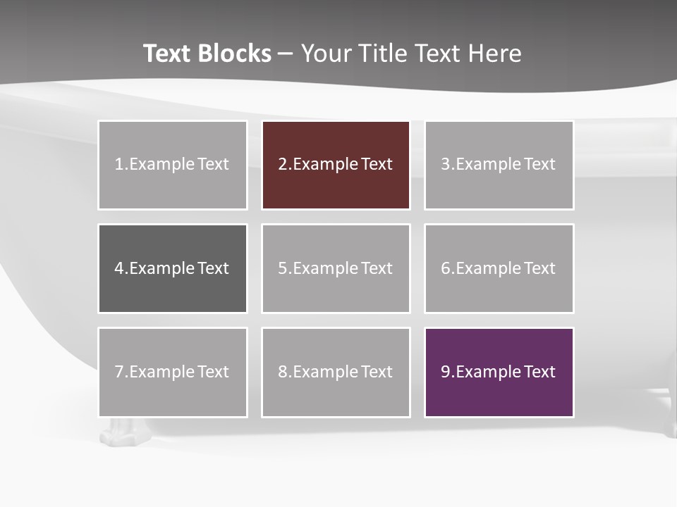 A Bathtub On A Gray And White Background PowerPoint Template