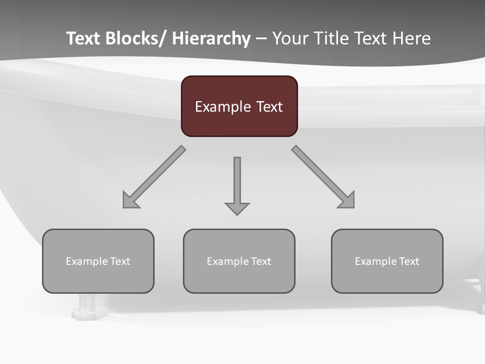 A Bathtub On A Gray And White Background PowerPoint Template