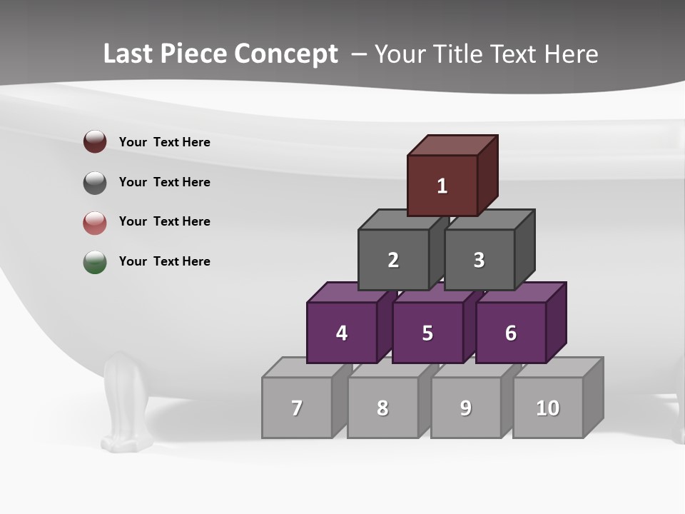 A Bathtub On A Gray And White Background PowerPoint Template