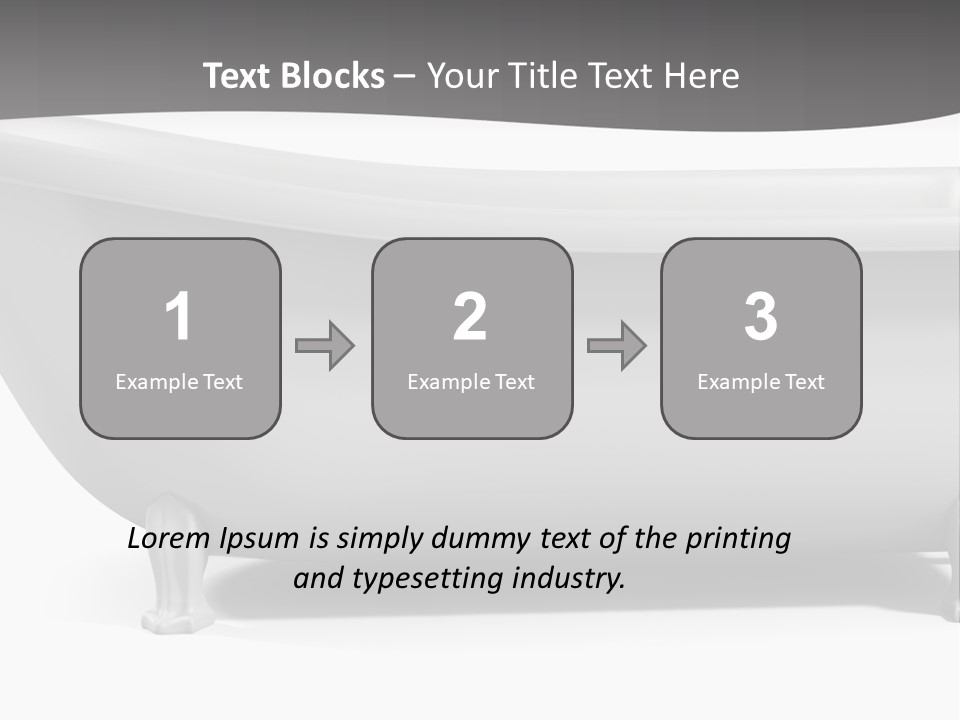 A Bathtub On A Gray And White Background PowerPoint Template