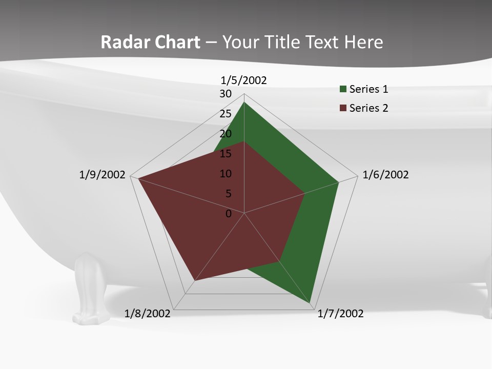 A Bathtub On A Gray And White Background PowerPoint Template