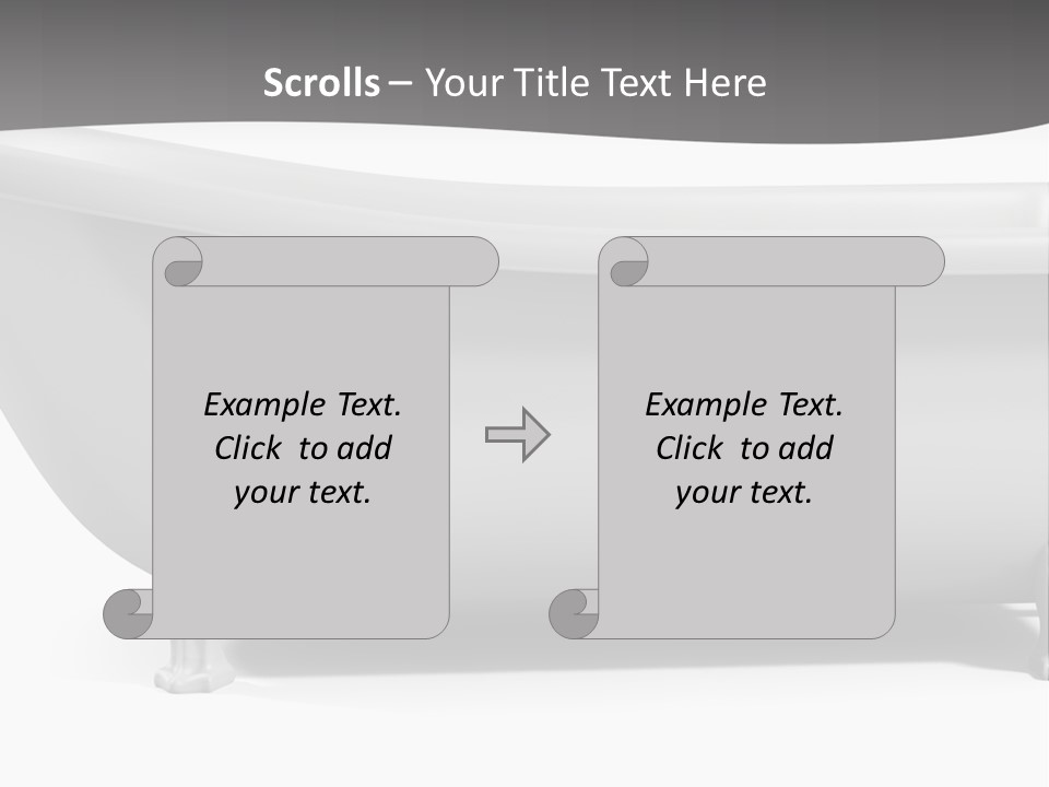 A Bathtub On A Gray And White Background PowerPoint Template