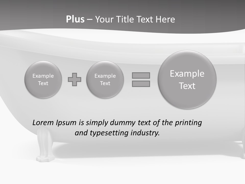 A Bathtub On A Gray And White Background PowerPoint Template