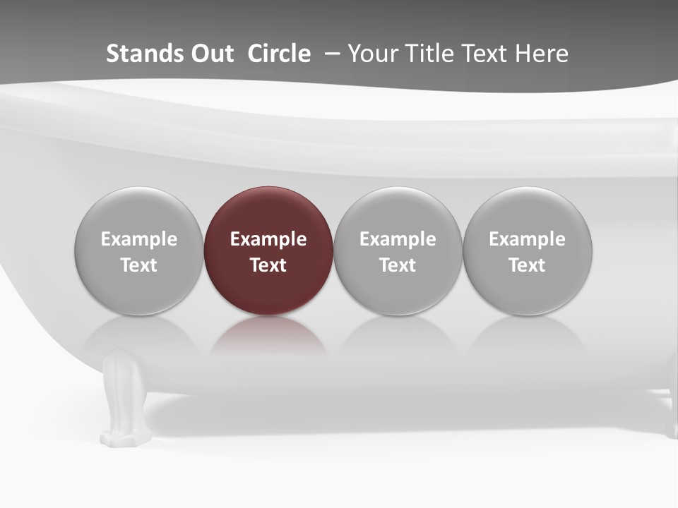 A Bathtub On A Gray And White Background PowerPoint Template