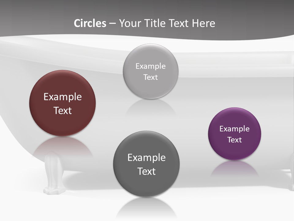 A Bathtub On A Gray And White Background PowerPoint Template