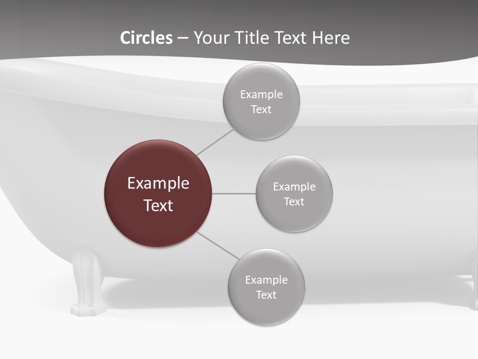 A Bathtub On A Gray And White Background PowerPoint Template