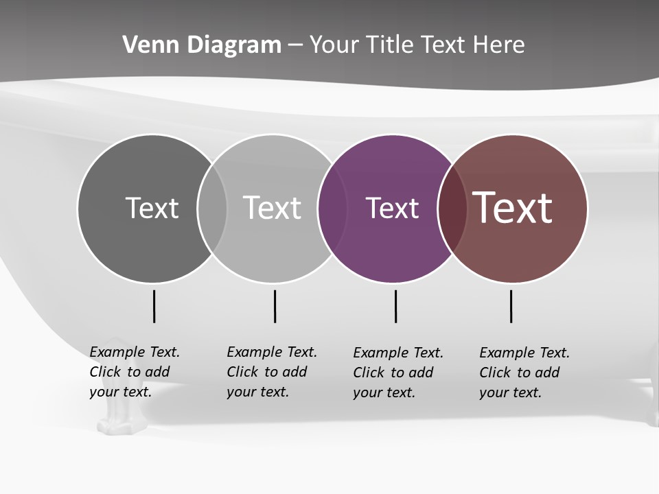 A Bathtub On A Gray And White Background PowerPoint Template
