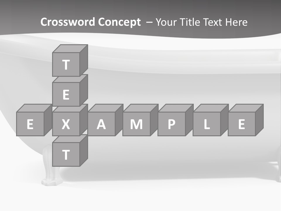 A Bathtub On A Gray And White Background PowerPoint Template