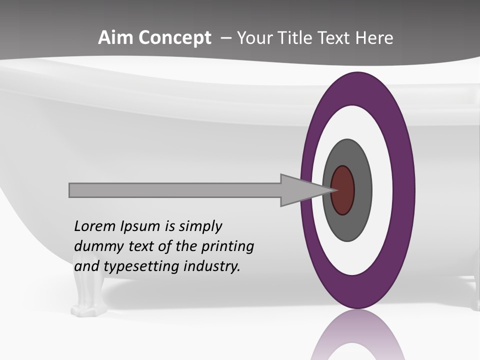 A Bathtub On A Gray And White Background PowerPoint Template