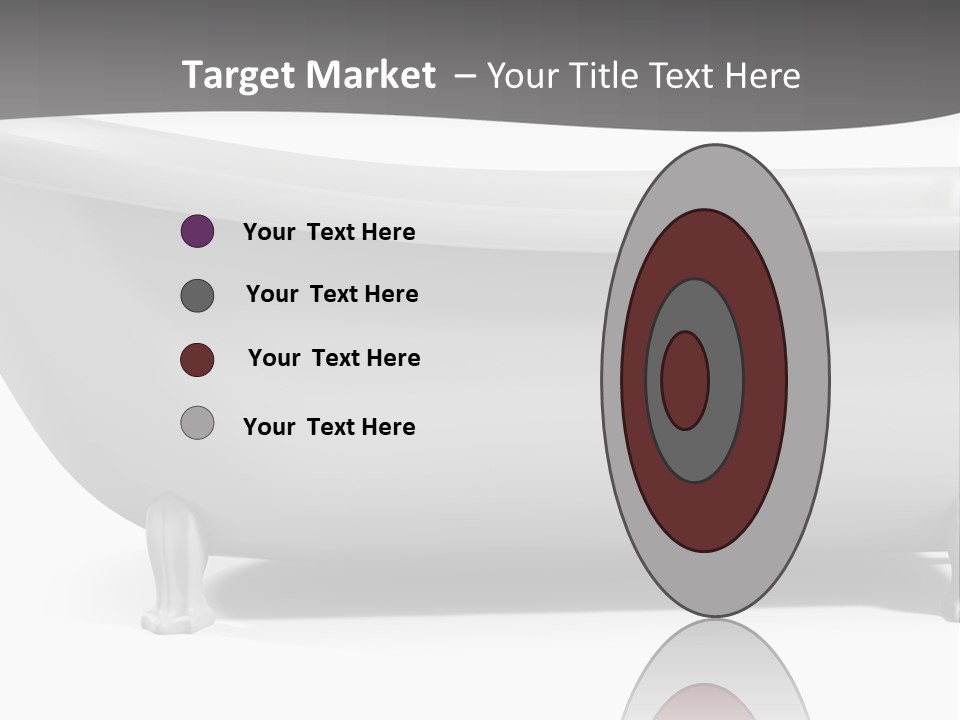 A Bathtub On A Gray And White Background PowerPoint Template