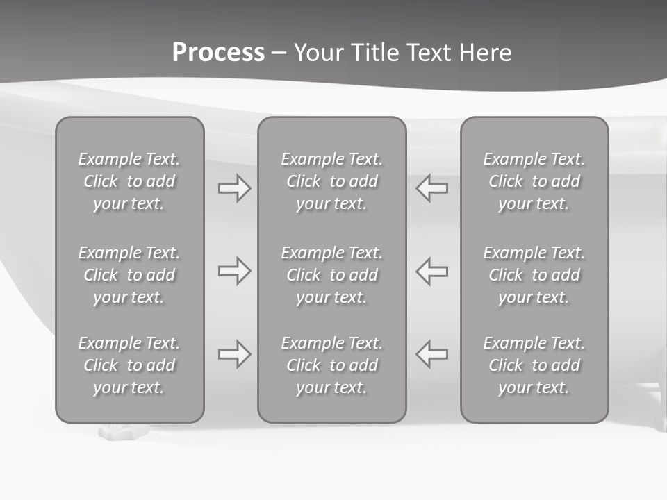 A Bathtub On A Gray And White Background PowerPoint Template