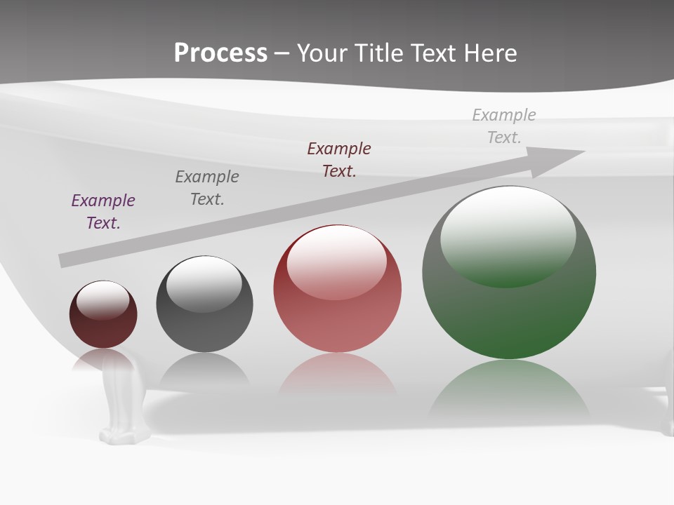 A Bathtub On A Gray And White Background PowerPoint Template
