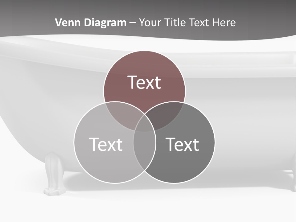 A Bathtub On A Gray And White Background PowerPoint Template