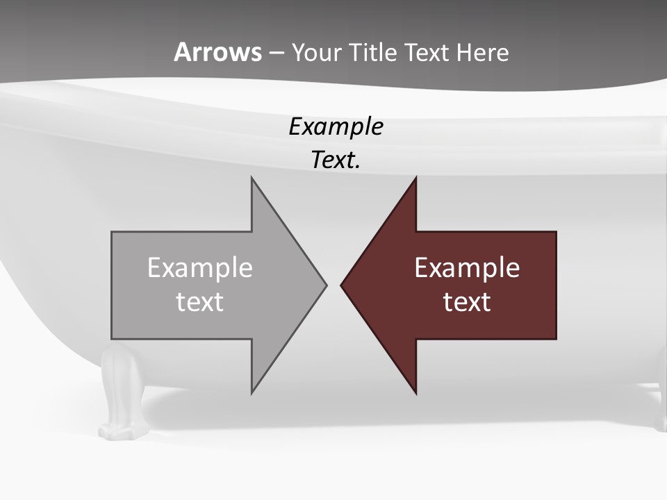 A Bathtub On A Gray And White Background PowerPoint Template