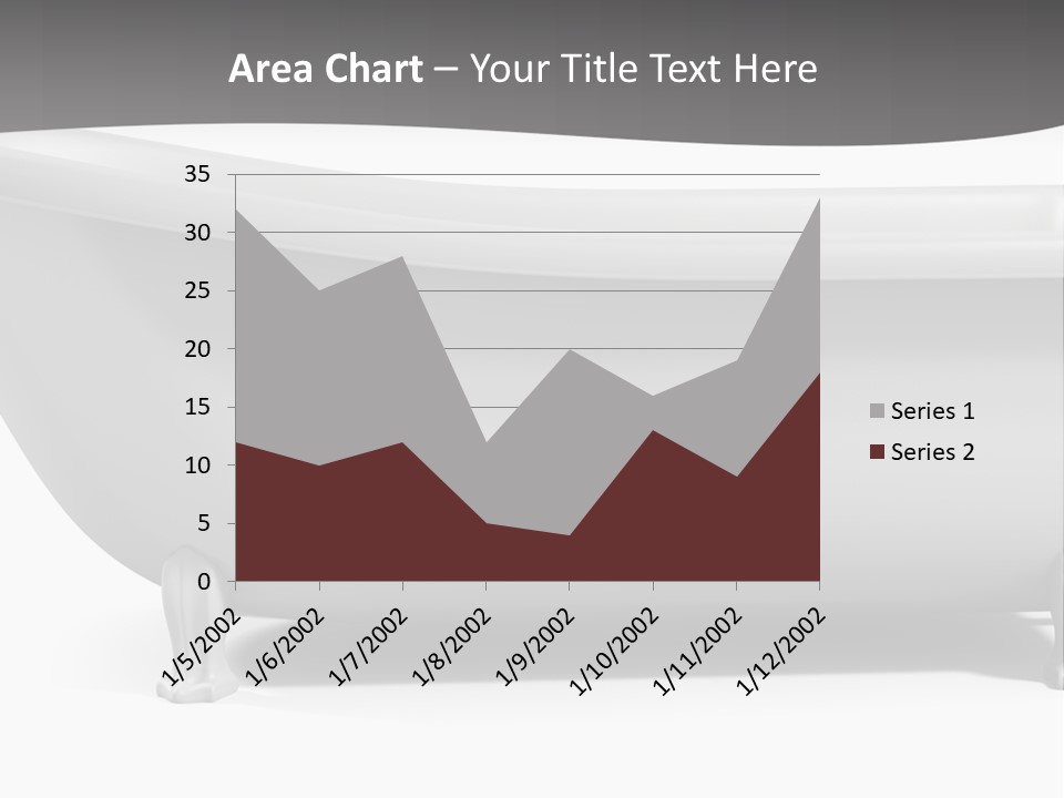 A Bathtub On A Gray And White Background PowerPoint Template