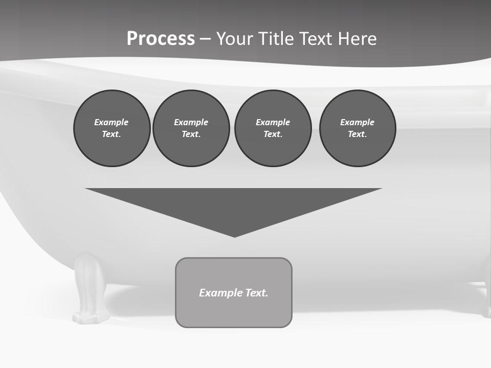 A Bathtub On A Gray And White Background PowerPoint Template