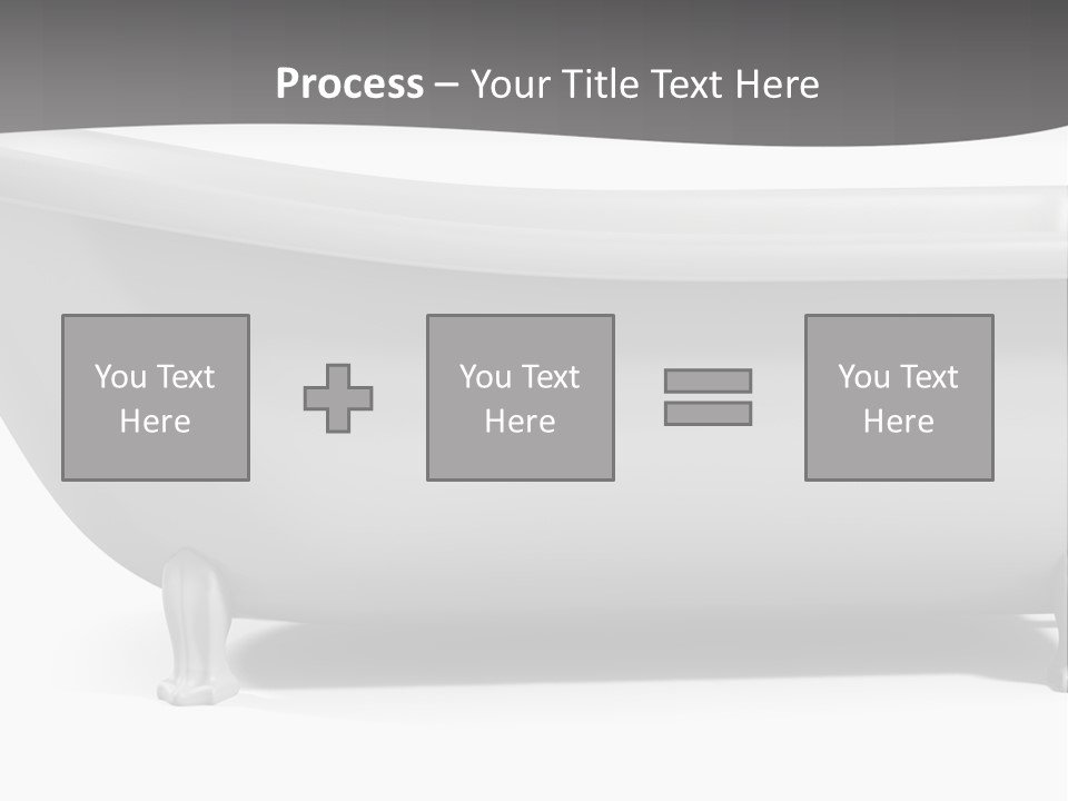 A Bathtub On A Gray And White Background PowerPoint Template