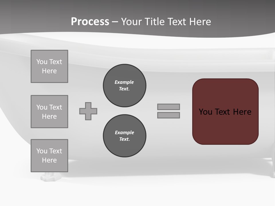 A Bathtub On A Gray And White Background PowerPoint Template