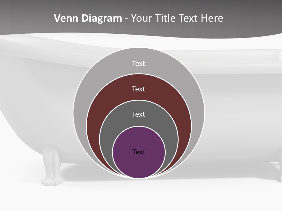 A Bathtub On A Gray And White Background PowerPoint Template