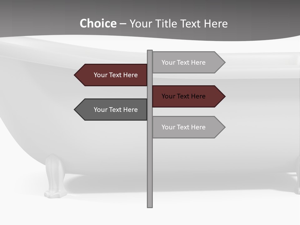 A Bathtub On A Gray And White Background PowerPoint Template