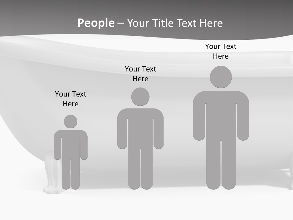 A Bathtub On A Gray And White Background PowerPoint Template