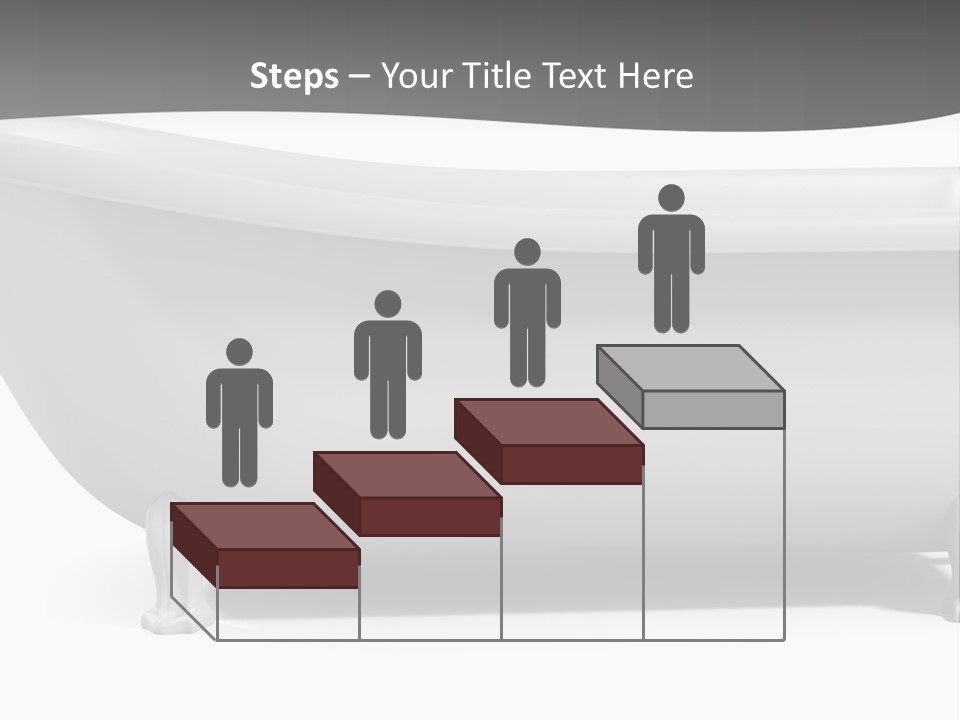 A Bathtub On A Gray And White Background PowerPoint Template