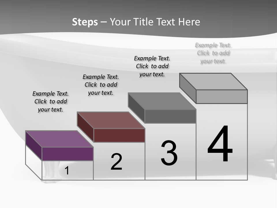A Bathtub On A Gray And White Background PowerPoint Template