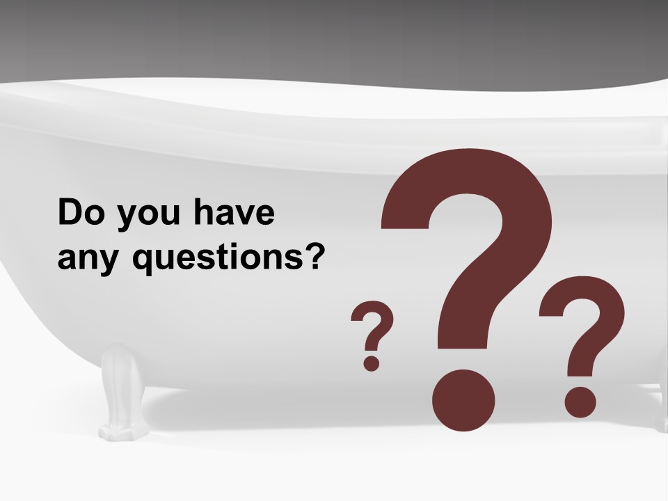 A Bathtub On A Gray And White Background PowerPoint Template