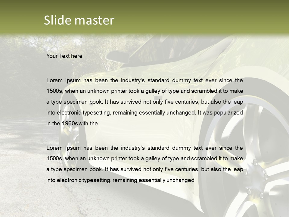 Country Black Fast PowerPoint Template