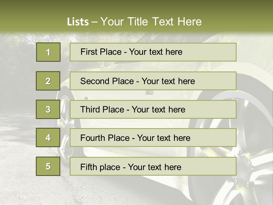 Country Black Fast PowerPoint Template