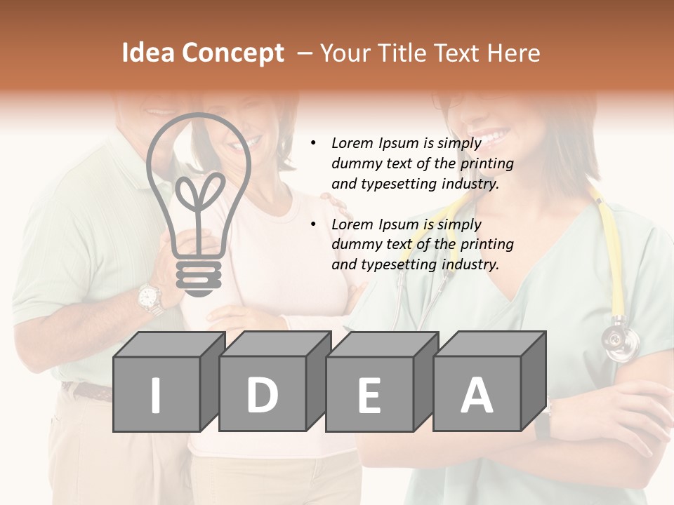 Mature Senior Man PowerPoint Template