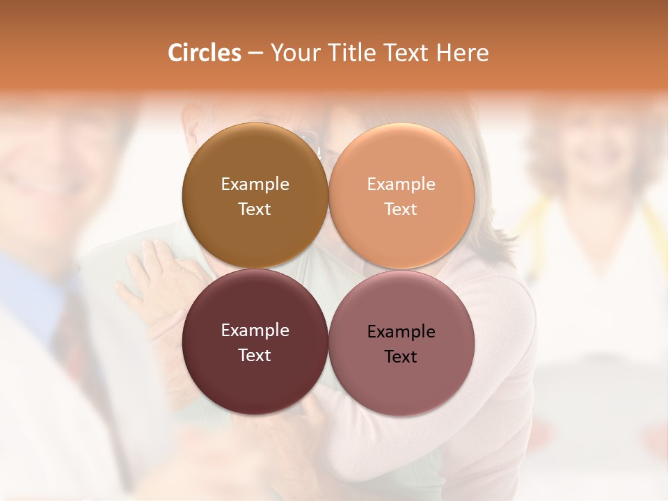 A Man And Woman Hugging Each Other In Front Of A Group Of People PowerPoint Template