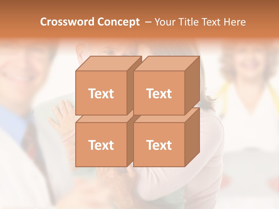 A Man And Woman Hugging Each Other In Front Of A Group Of People PowerPoint Template