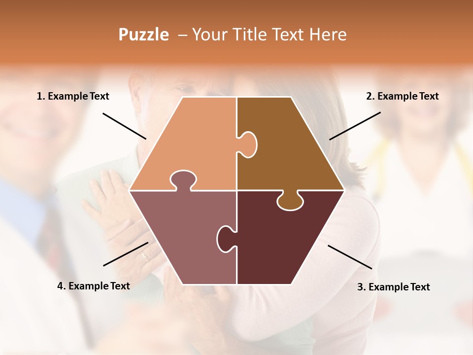 A Man And Woman Hugging Each Other In Front Of A Group Of People PowerPoint Template